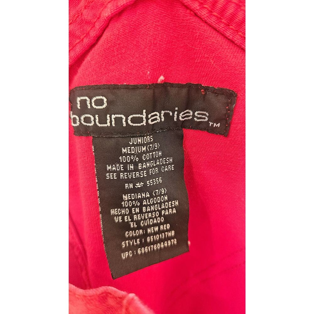 No Boundaries Red Shortalls Medium 7-9 Bib Shorts - Picture 2 of 3
